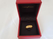 Promesa Yellow Gold & Diamond Love Wedding Band